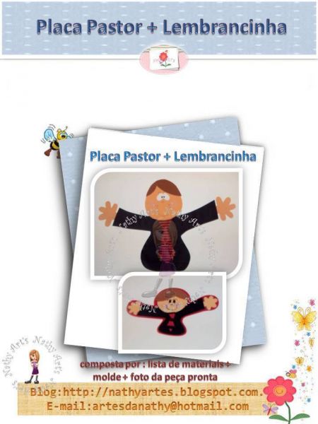 Placa Pastor + Lembrancinha